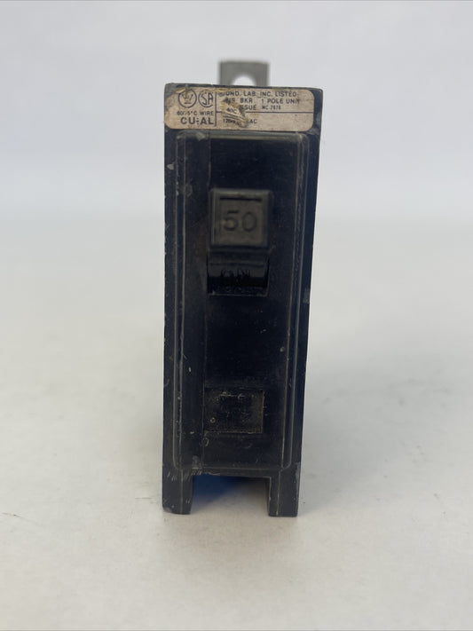 CUTLER HAMMER / WESTINGHOUSE HBAX1050 CIRCUIT BREAKER 50A 1P 120/240VAC