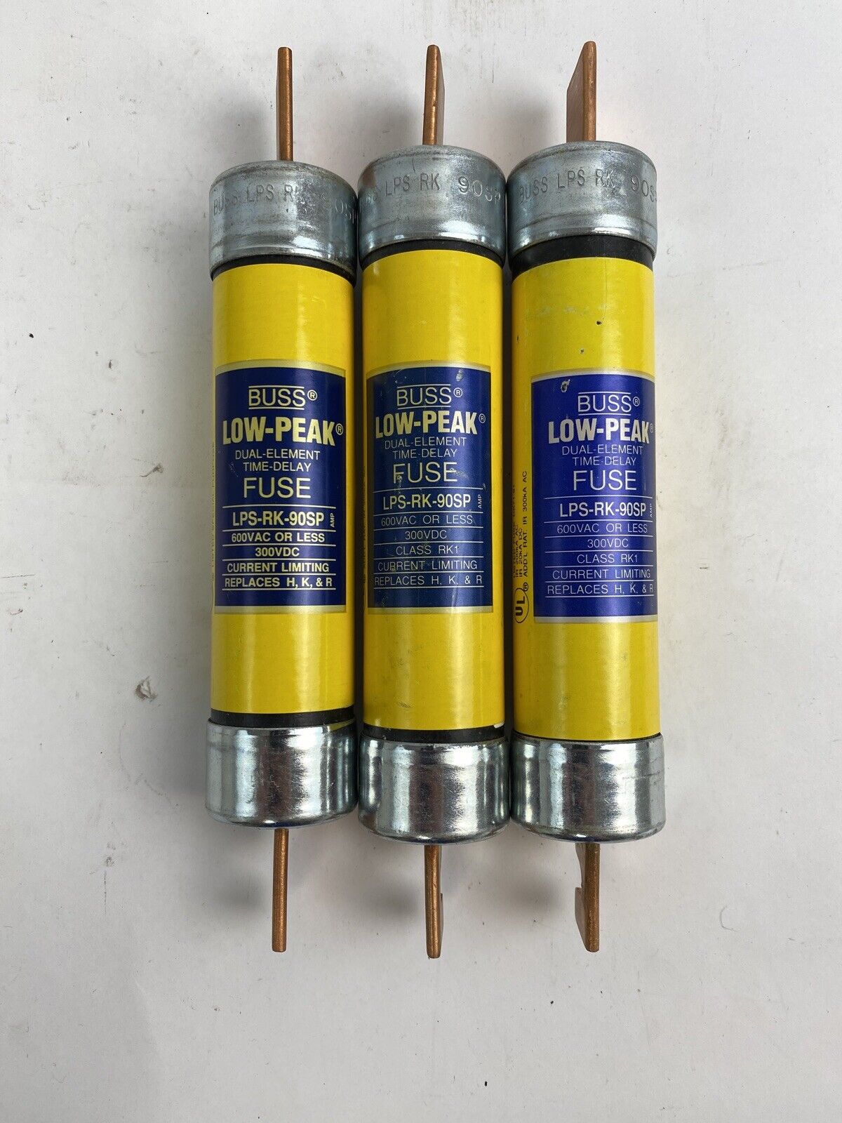 Bussmann Low-Peak LPS-RK-90SP 90A 600V Fuse "Lot of 3"