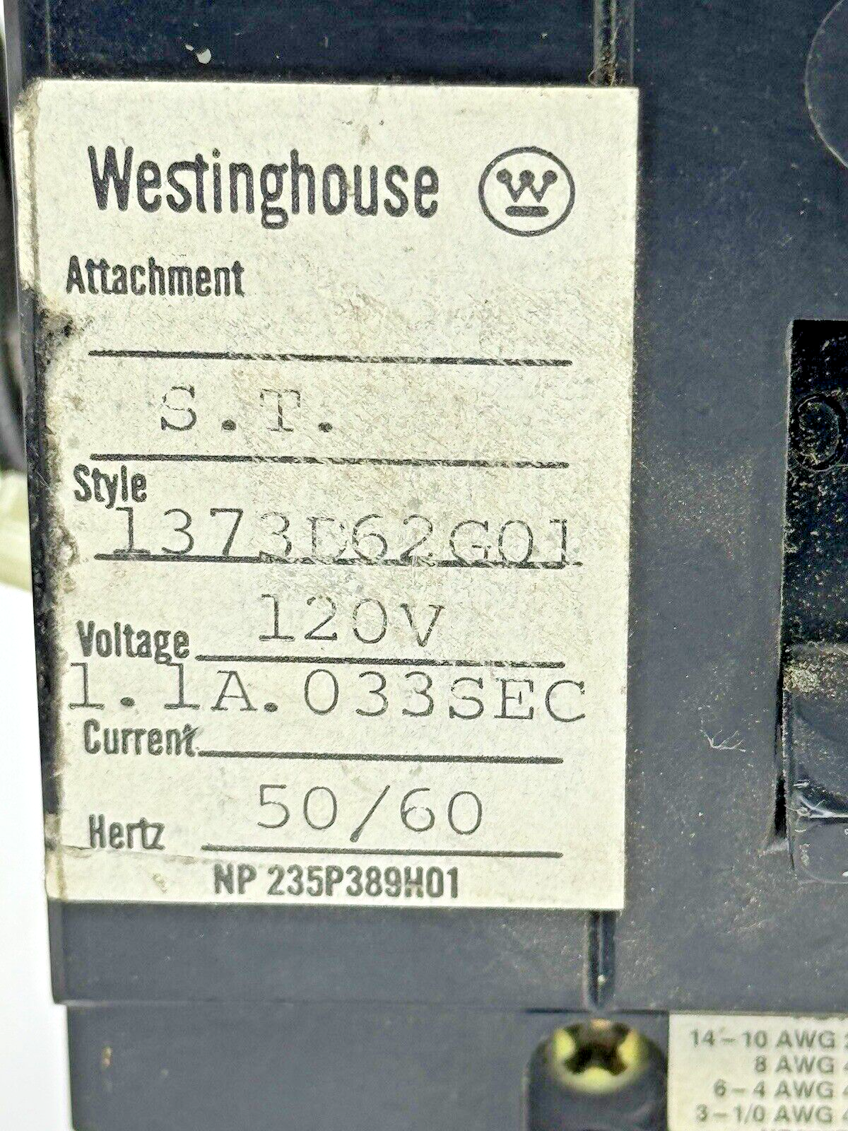 WESTINGHOUSE - GHC3015S1, 223P539H01B, 1373D62G01 SHUNT-3 POLE/480VAC/15A - NEW