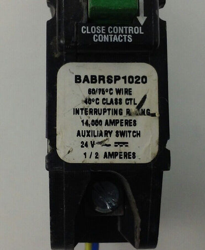 Eaton Cutler-Hammer 20 Amp 1-Pole Remote-Operated CIRCUIT BREAKER BABRSP1020