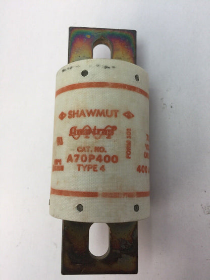 SHAWMUT AMPTRAP A70P400 FUSE 400 AMP 700 VAC TYPE 4