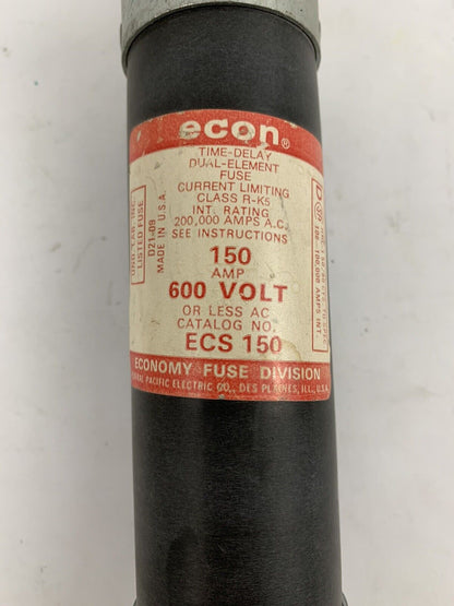 Economy Fuse ECS150 150A 600V Class RK5 Fuse "Lot of 2"