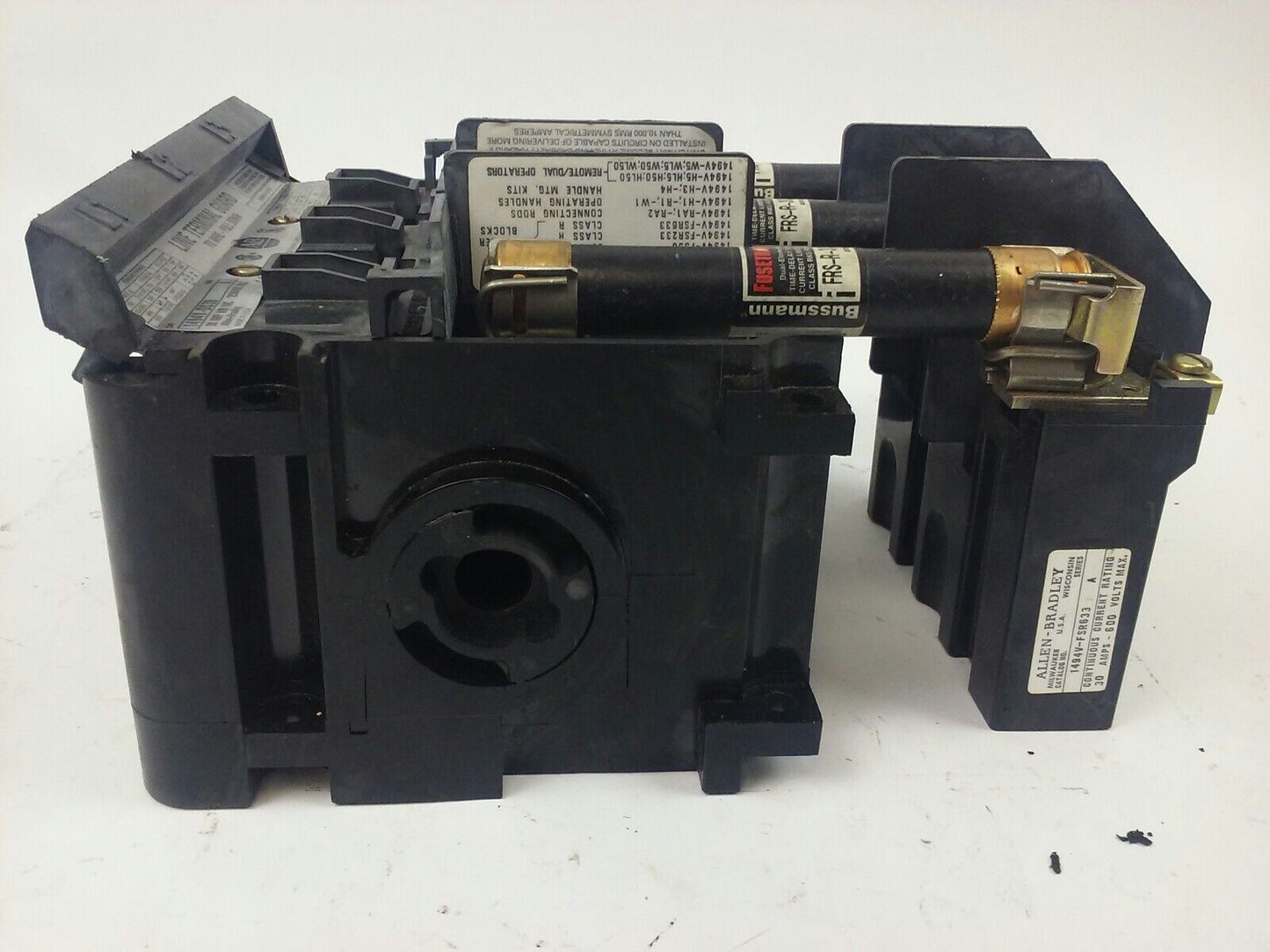 ALLEN BRADLEY 1494V-DS30 SER. A, FUSIBLE SWITCH, 3PH, 3P, 30A, 600V,1494V-FSR633