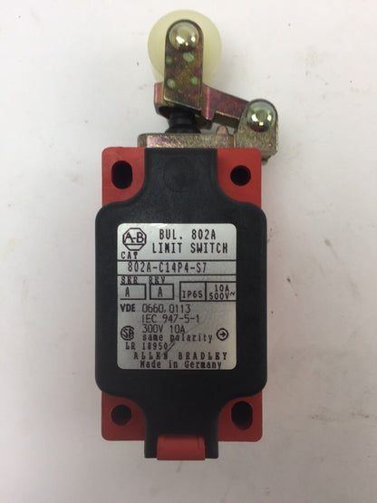 ALLEN BRADLEY 802A-C14P4-S7 LIMIT SWITCH 300V 10A SERIES A