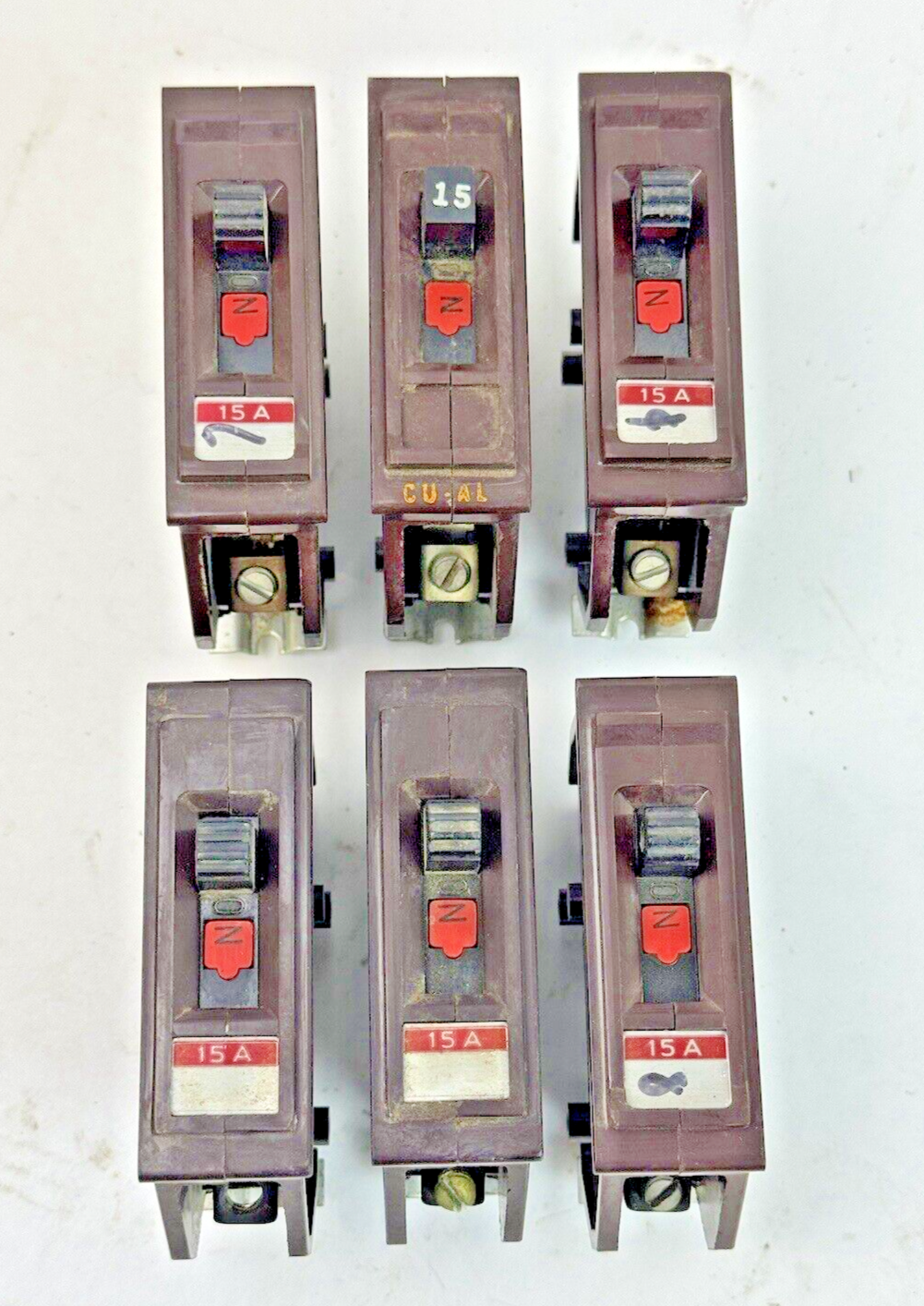 WADSWORTH ELECTRIC **LOT OF 6** - 115 - CIRCUIT BREAKERS - 1 POLE, 15 A