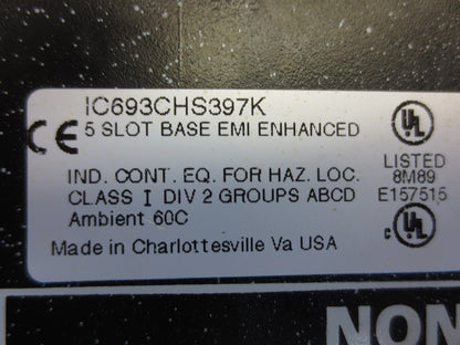 GE FANUC IC693CHS397K 5 SLOT BASE EMI ENHANCED