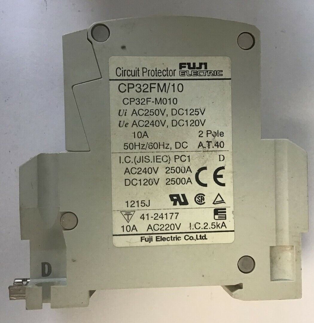 FUJI CP32FM/10 CIRCUIT PROTECTOR 10A 50/60HZ & CP32FM/5W CIR. PROTECTOR 5A