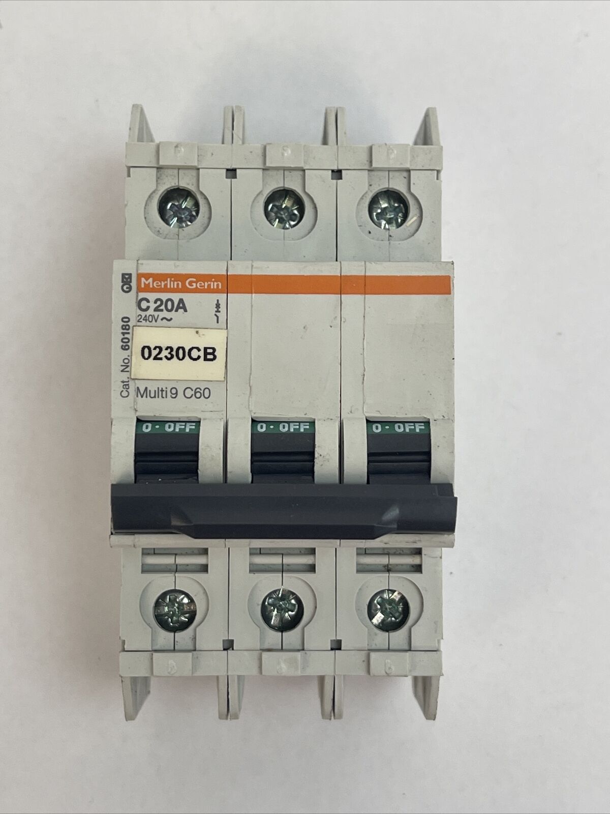 MERLIN GERIN 60180 MULTI9 C60 CIRCUIT BREAKER C 20A 240VAC 3POLE