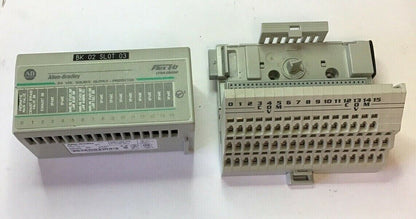 ALLEN BRADLEY FLEX I/O 1794-OB16P 24VDC SOURCE OUTPUT W/ 1794-TB3S TERMINAL BASE