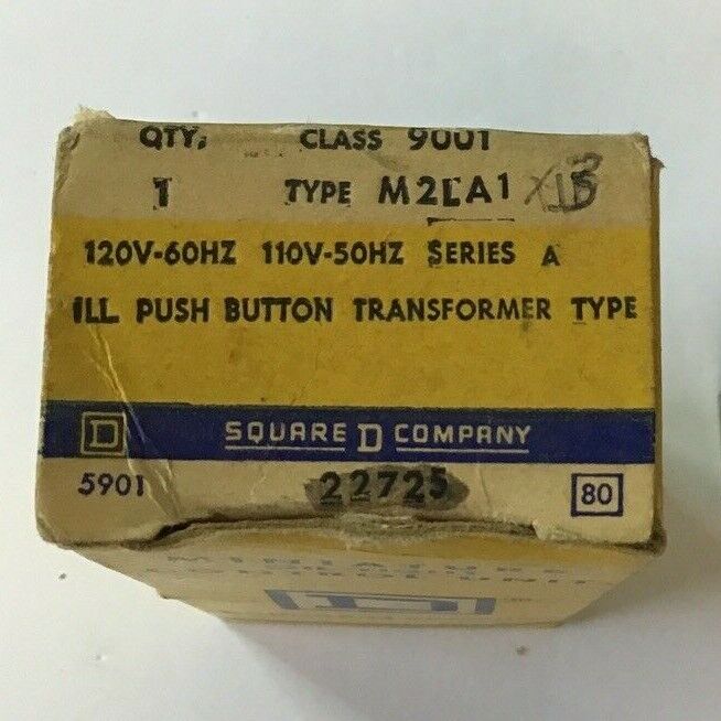 SQUARE D 9001 M2LA1 ILLUMINATED PUSHBUTTON SER.A 120/110V 60/50HZ