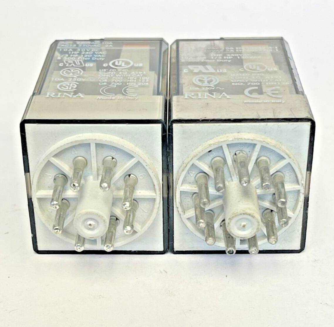 ALLEN BRADLEY *LOT OF 2* - 700-HA32Z24-3-4 SER D - RELAY - 250 VAC, 1O A, 30 VDC