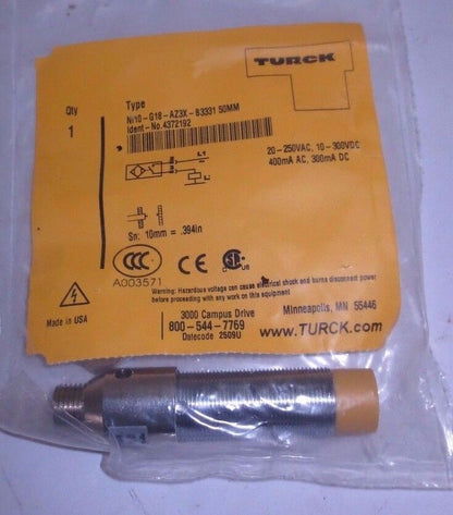 TURCK NI10-G18-AZ3K-B3331 SENSOR - 20-250VAC,10-300VDC 400mA AC - NEW SURPLUS