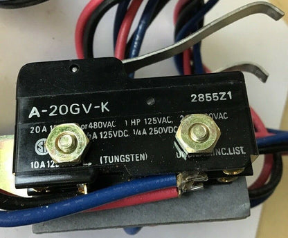 WESTINGHOUSE A-20GV-K / 655D555G06 AUX. SWITCH 20A 480VAC/250VDC