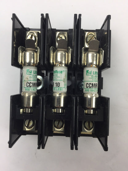 LITTELFUSE L60030C3C FUSE HOLDER WITH 3 CCMR 10 AMP FUSES