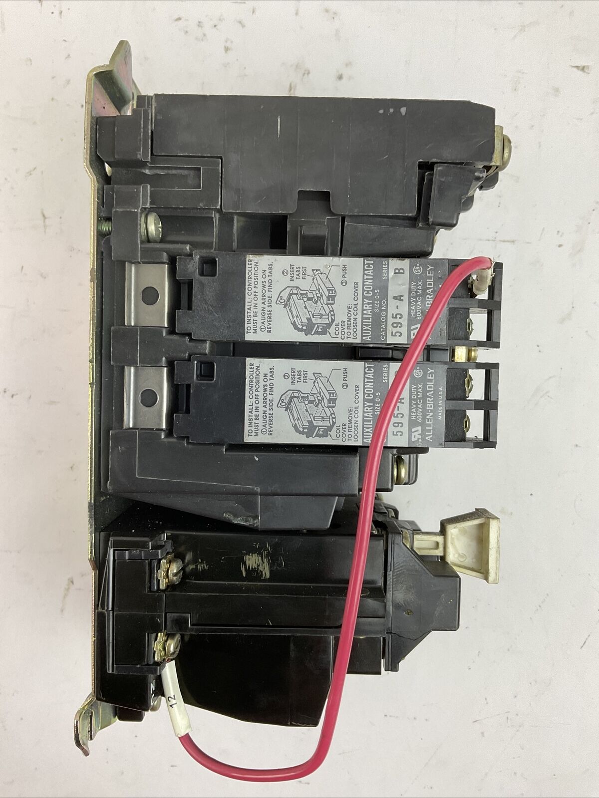 ALLEN BRADLEY 509-BOD SER B 600VAC 27A 10HP COIL 115-120V W47 HEATERS 509-B0D