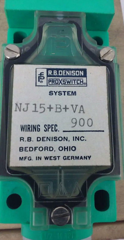 R.B.DENISON NJ15+B+VA, PROXIMITY LIMIT SWITCH, WIRING SPEC 900, NEW SURPLUS