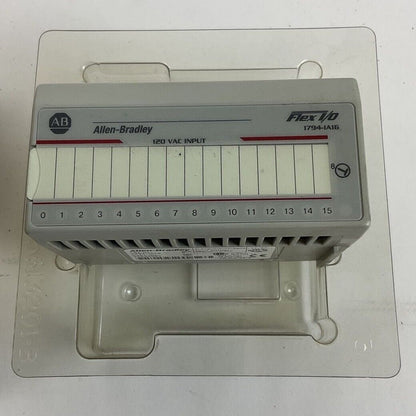 ALLEN BRADLEY 1794-IA16 INPUT MODULE SER.A 5VDC REV.A01 120VAC 20MA