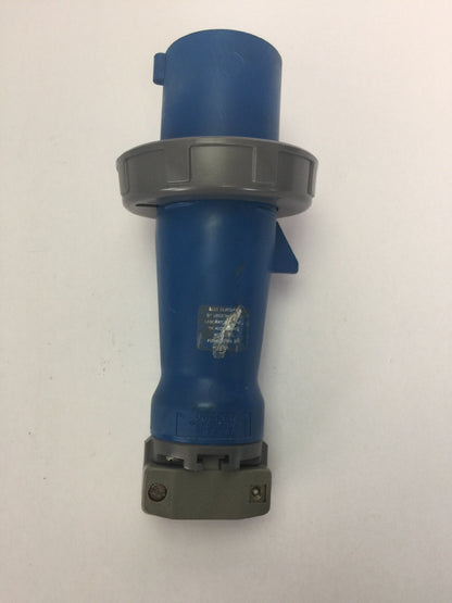 HUBBEL 363P6W PIN & SLEEVE WATERTIGHT PLUG 63A 220VAC 2 POLE 3 WIRE GROUNDING