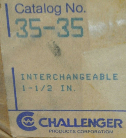 CHALLENGER / ZINSCO 35-35 INTERCHANGEABLE HUB / 1-1/2" THREAD / NEW SURPLUS