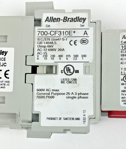 ALLEN BRADLEY - 700S-CF620EJC - SERIES A - GUARDMASTER SAFETY RELAY - 24V DC