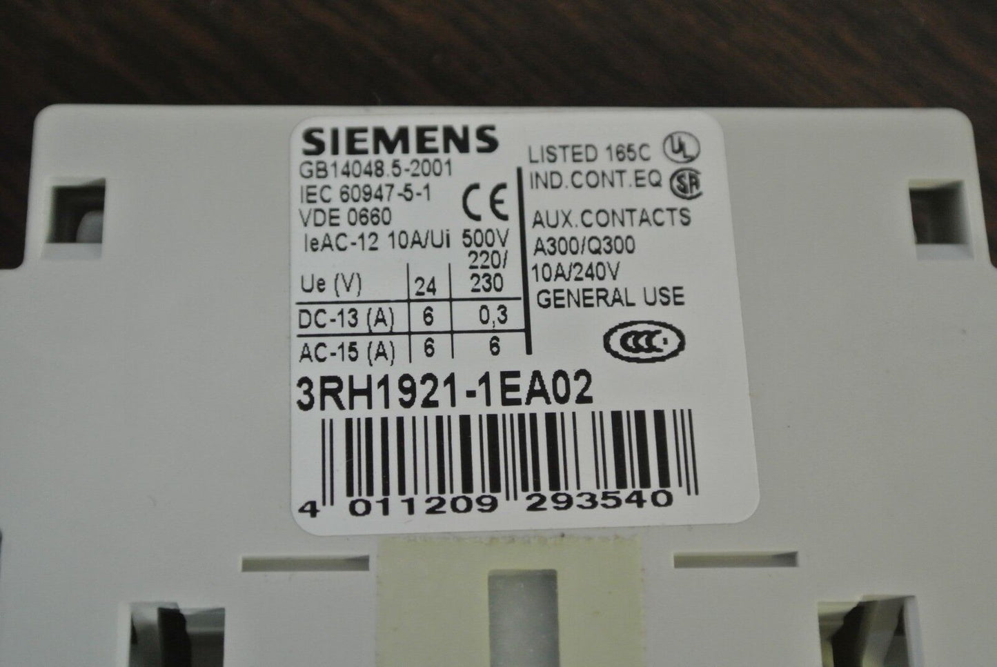 SIEMENS 3RH1921-1EA02 - AUXILIARY SWITCH BLOCK / AUXILIARY CONTACT - NEW SURPLUS