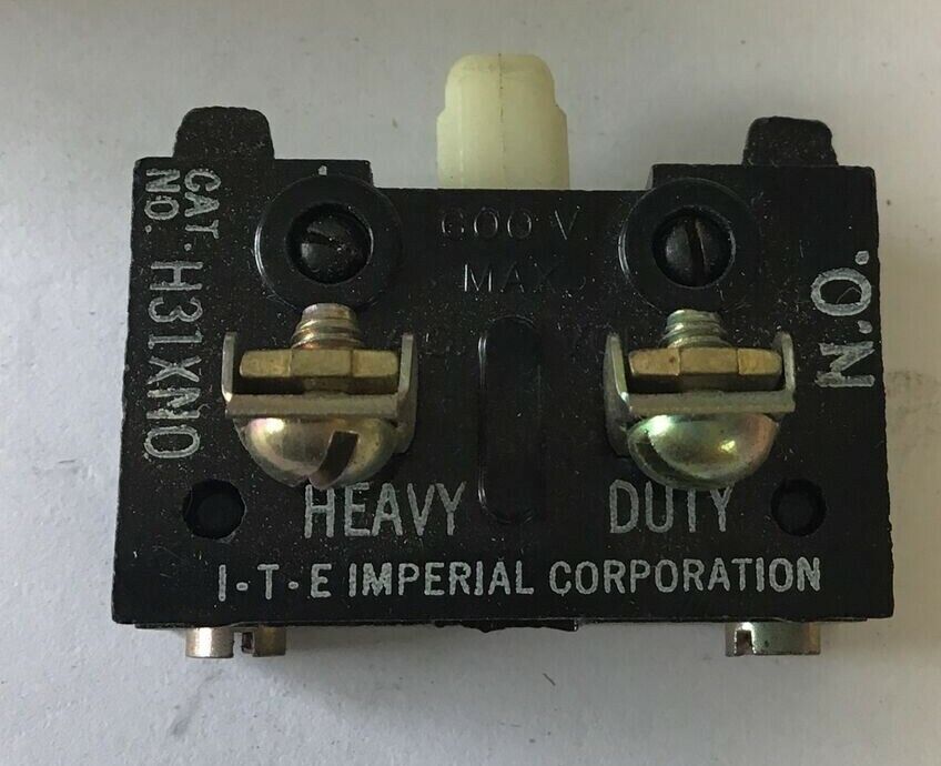 ITE H31XNO CONTACT BLOCK-SINGLE OIL-TIGHT 600V