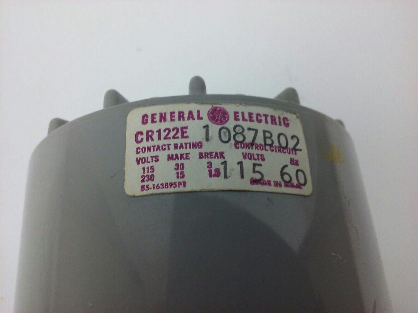 GE CR122E1087B02 MOTOR DRIVEN TIMER, 115/230V, 15/30 MAKE, 3/1.5 BREAK, 60HZ,NEW