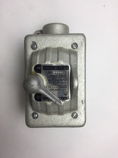 GE CR101Y400H MAN MOTOR STARTER SINGLE SPEED 1HP MAX 115/230V 25-60HZ 1 POLE