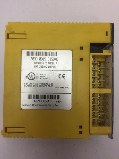 FANUC A03B-0819-C158#D I/O MODULE MODEL A 8PT 230VAC OUTPUT