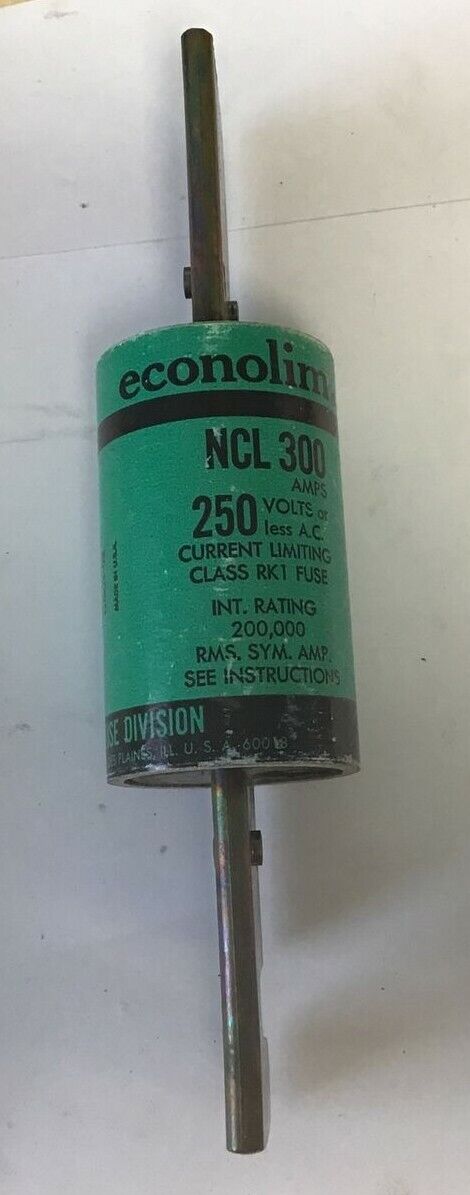 ECONOMY NCLR 300 FUSE 300A ECON-LIMITER CLASS RK1 CURRENT LIMITING NCLR 300