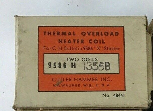 CUTLER HAMMER  9586H1355B THERMAL OVERLOAD HEATER COIL***LOTOF10***