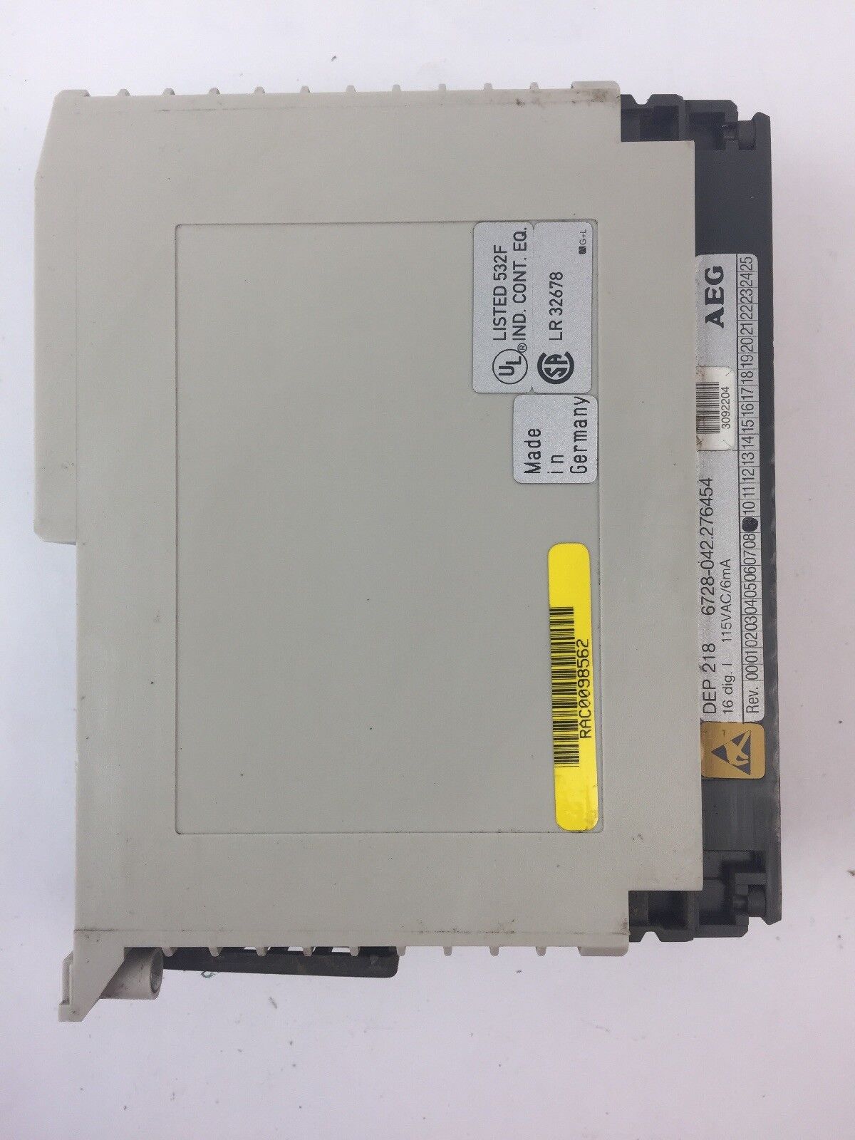 AEG DEP 218 INPUT MODULE 16 DIG 115VAC/6mA