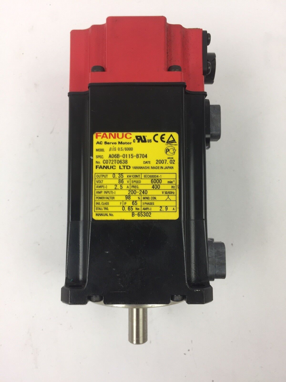 FANUC A06B-0115-B704 AC SERVO MOTOR