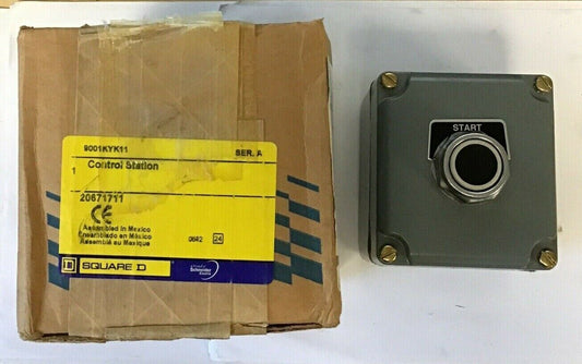 SQUARE D 9001KYK11 CONTROL STATION PUSH BUTTON SER.A "START"