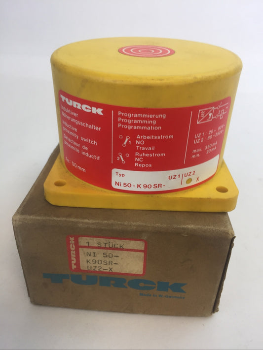 TURCK NI50-K90SR-UZ2X INDUCTIVE PROXIMITY SWITCH 80-250VAC 350mA