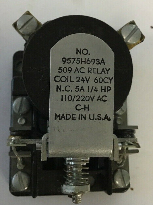 CUTLER HAMMER 9575H693A 509 AC RELAY COIL 24V 60CY 110/220VAC