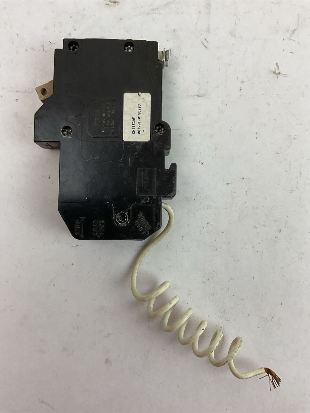 CUTLER HAMMER CH115CAF 1POLE 15AMP 120VAC COMBINATION TYPE AFCI CIRCUIT BREAKER