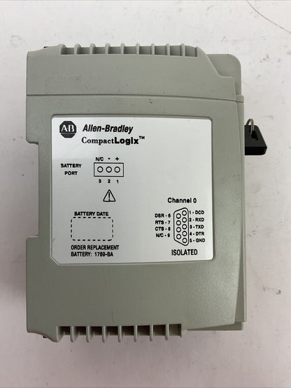 ALLEN BRADLEY 1769-L32E SER A CAT REV E01 FW REV 1.15 LOGIX 5332E PROCESSOR UNIT