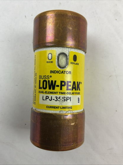 BUSS LPJ-35SPI LOW-PEAK DUAL-ELEMENT TIME-DELAY CLASS J FUSE 35AMP 600VAC 300VDC