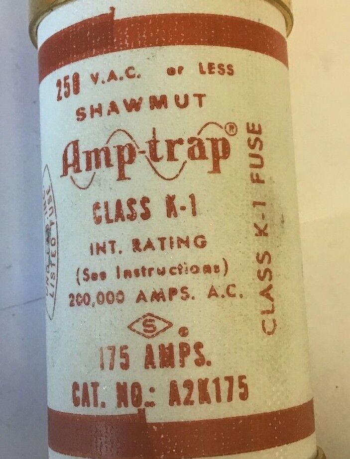 GOULD SHAWMUT A2K175R FUSE TIME DELAY AMP-TRAP 175A 250VAC CLASS K1 ***LOTOF3***