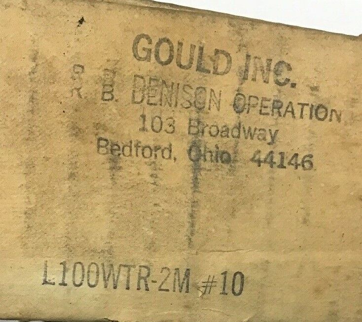 GOULD R.B.DENISON LIMIT SWITCH L100WTR-2M CONTACT 10