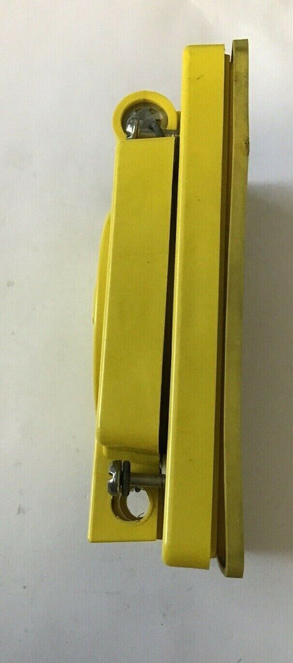 Leviton Yellow Wetguard IP66 Flip Cover  Locking Receptacle