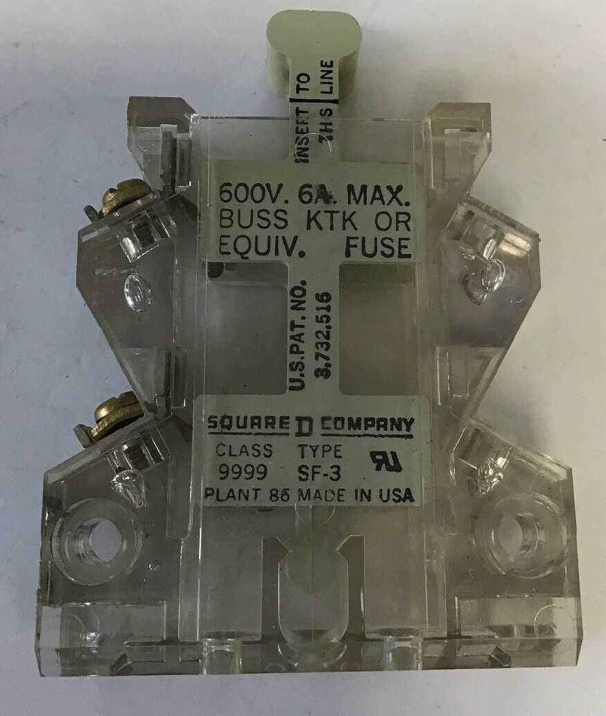 SQUARE D 9999 SF-3 FUSE HOLDER  600V 6AMP