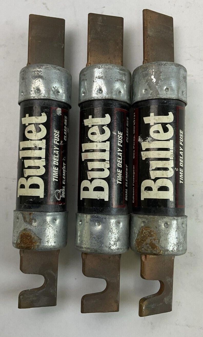 BULLET ECNR70 DUAL ELEMENT TIME DEALY FUSE 70AMP 250VAC (LOT OF 3)