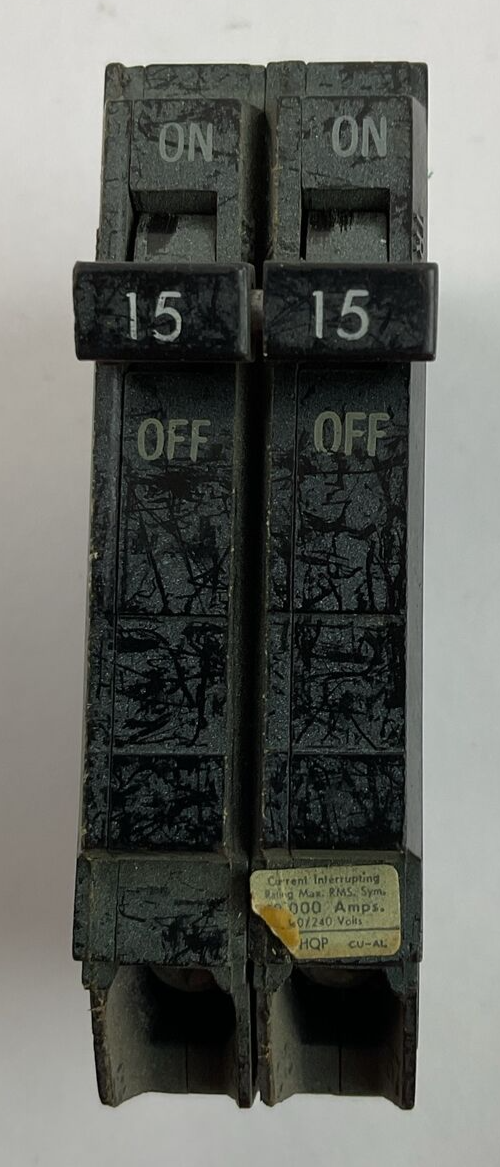 GE THQP215 CIRCUIT BREAKER 2POLE 15AMP 120/240VAC