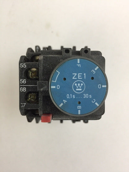 WESTINGHOUSE DSPTON-30A MODEL A PNEUMATIC TIMING RELAY 6P 0.1-30 SEC COIL 120V