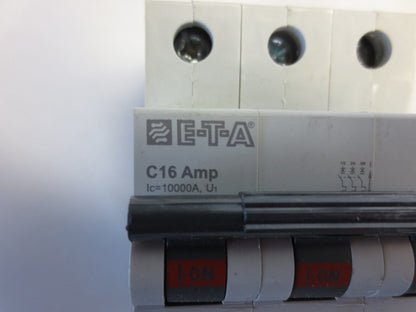 E-T-A 91H3216 CIRCUIT BREAKER SEALED BOX OF 4 NEW SURPLUS - 16A, 277/480VAC 3P