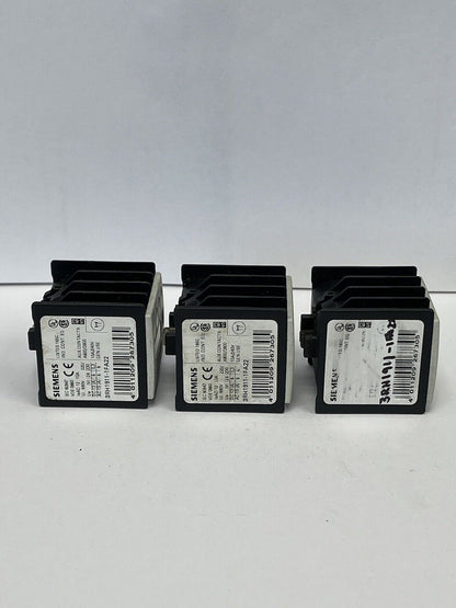 SIEMENS *LOT OF 3*- 3RH1911-1FA22 - AUXILIARY CONTACTS