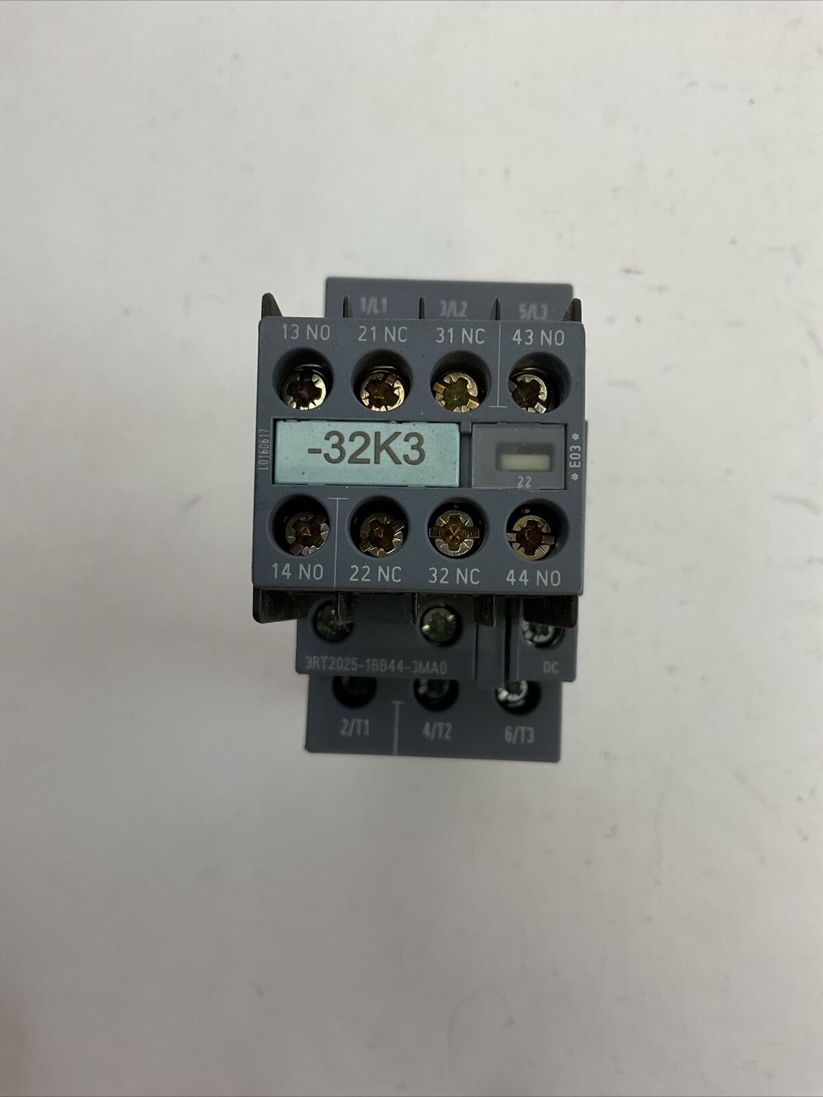 SIEMENS 3RT2025-1BB44-3MA0 CONTACTOR 600VAC 3PH 15HP COIL 24VDC