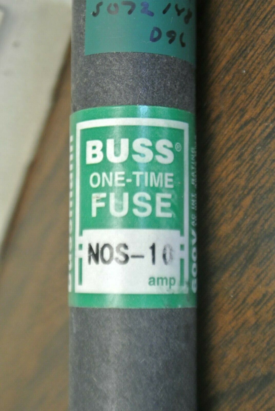 LOT of 7 / COOPER-BUSSMANN / NOS10 / ONE-TIME FUSE / 10A / 600V / NEW SURPLUS